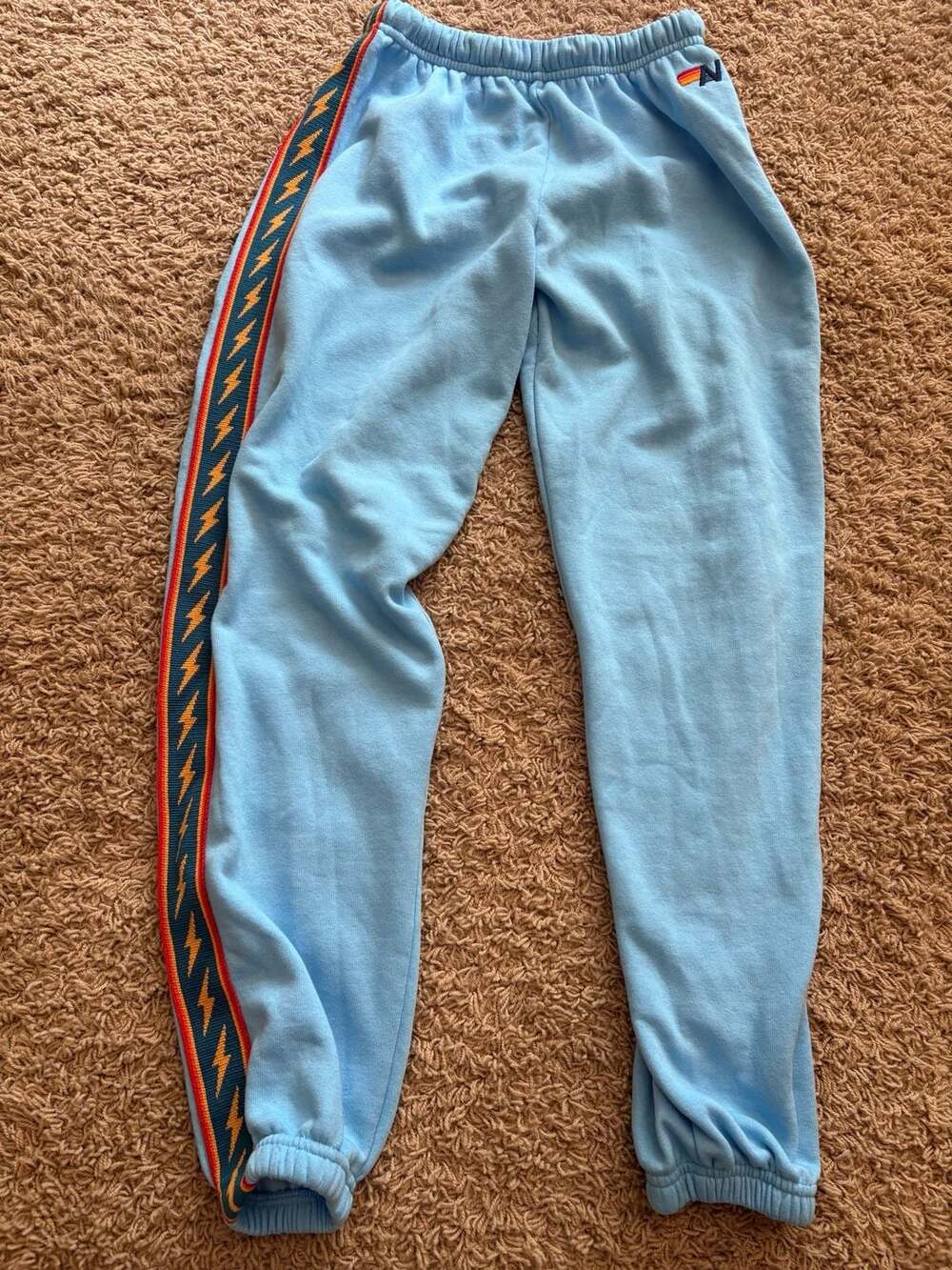 Aviator Nation Bolt Stripe Sweatpants Light Blue